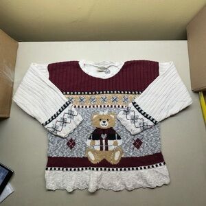 Denim republic vintage bear sweater size medium made in USA